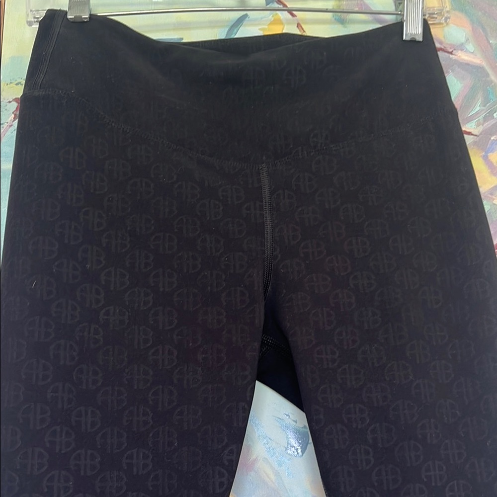Anine Bing Black print Leggings small - Picture 5 of 7